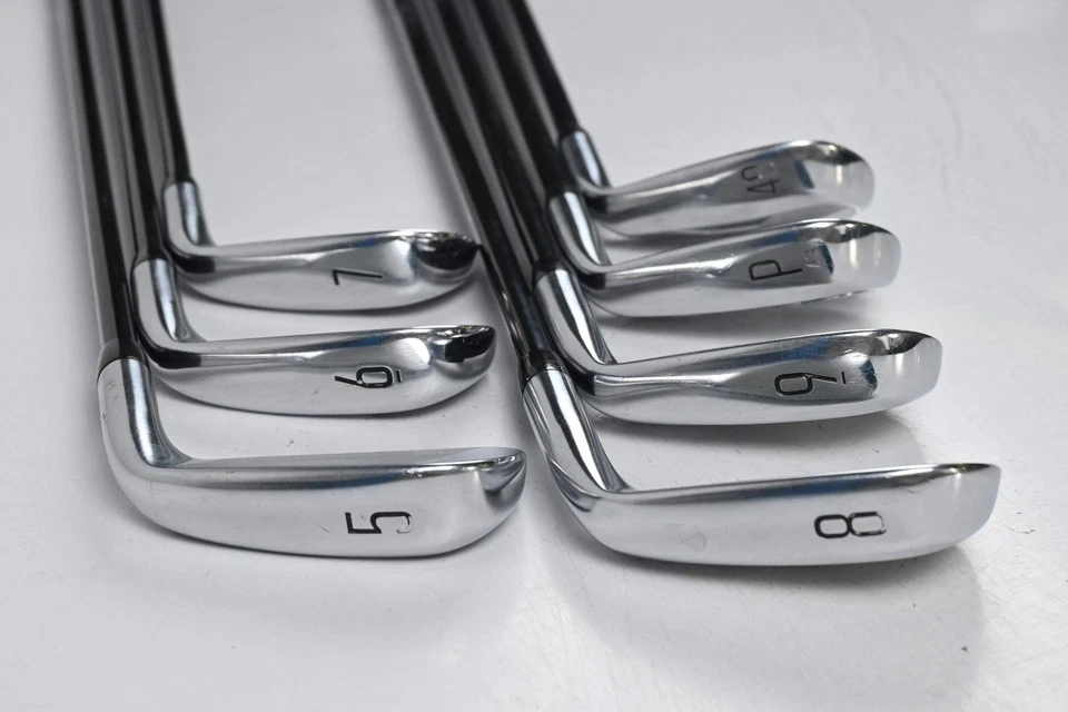 Left Hand Titleist T200 2021 Irons / 5-PW+GW / Senior Flex MMT Black 55 Shafts - Image 4 of 4