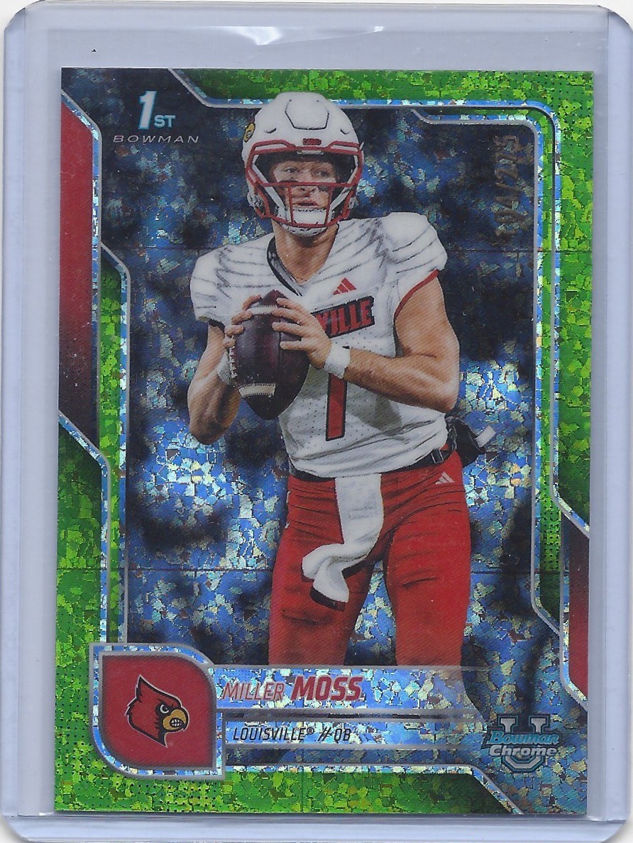 2025 Bowman Chrome U Miller Moss 1st Lime Green Mini Diamond /275 #141