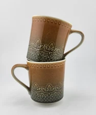 Vintage Set Of Carefree Calypso By Syracuse Earthtones Coffee Tea Mug Cup