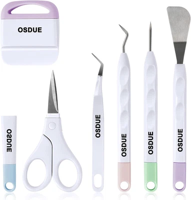 OSDUE 6 PCS Vinyl Weeding Tool Set for Cricut & Silhouette Accessories