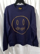 Drew House Sketch Mascot Crewneck Sweatshirt Mens Small Navy Blue