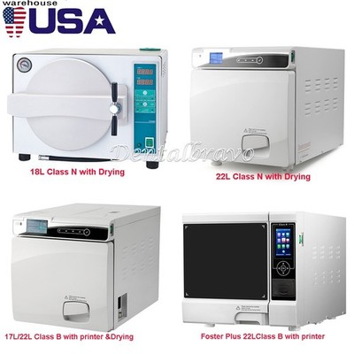 18L/22L Dental Class B Autoclave Vacuum Steam Sterilizer Drying with Printer
