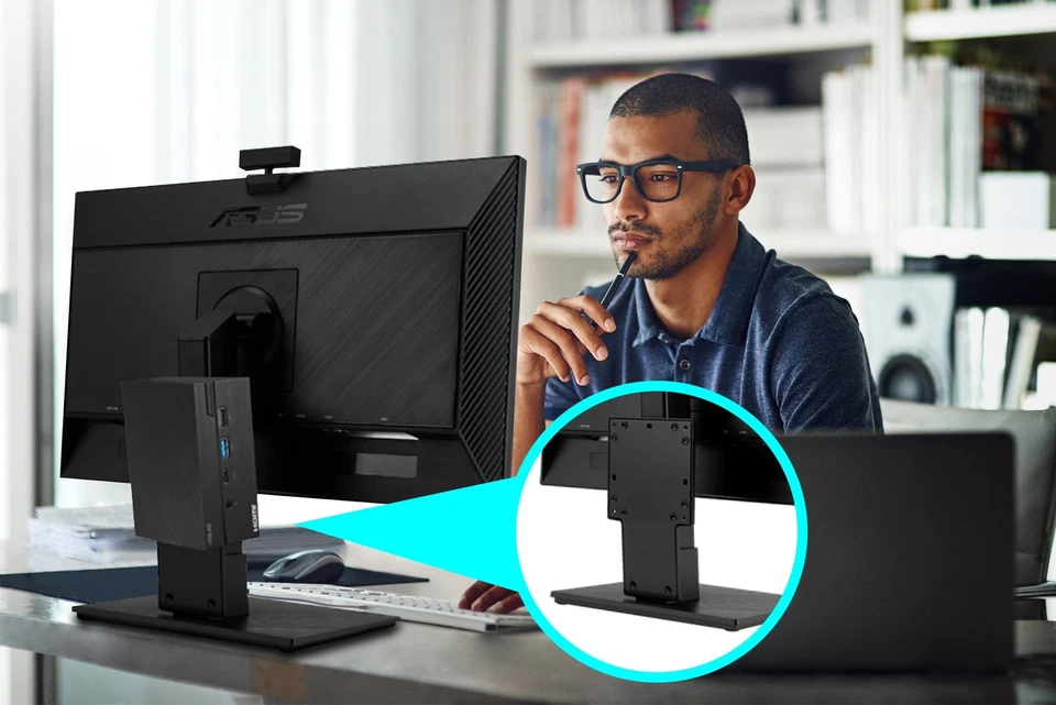 ASUS MKT02 Mini PC Mounting Bracket VESA 100x100 Clutter Free Design - Image 3 of 4