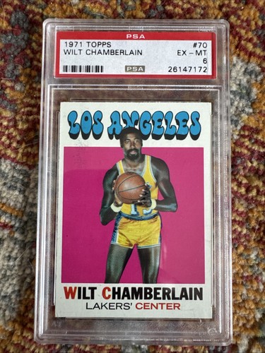 1971 Topps Wilt Chamberlain PSA6 Beauty! #70