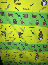 Tissu Africain Wax Kindu Imprimé Hello Kitty - 100% Coton, 150 Cm De Large - Vendu Au Mètre