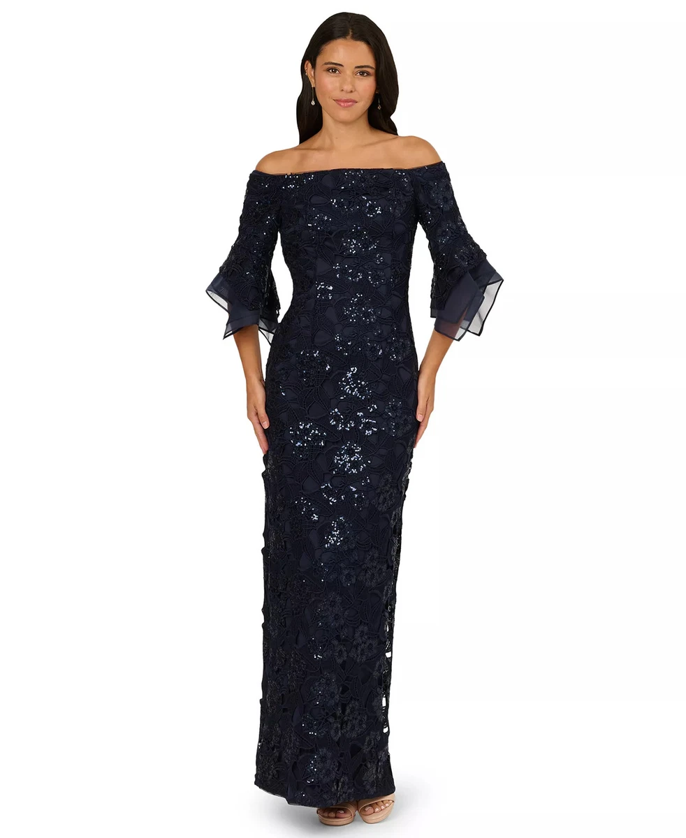 sachin and babi light blue dress Adrianna Papell Womens Sequin Embroidery Sheath Dress Size 6 $199
