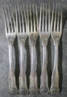 S Kirk & Son King Lot of 5 Sterling Dinner Forks 290.4 Grams 925 Monogrammed