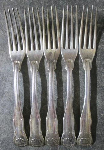 S Kirk & Son King Lot of 5 Sterling Dinner Forks 290.4 Grams 925 Monogrammed