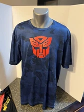 Universal Studios  Transformers Men’s Blue Camouflage T-Shirt XXL Polyester