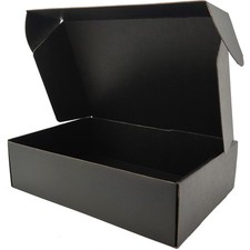 Black Shipping Boxes for Small Business Pack of 20-12x8x3 inches Cardboard Corru
