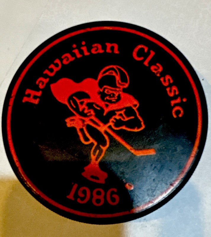 Cooper Official NHL Hawaiian Classic 1986 Ice Hockey Puck Black Rubber