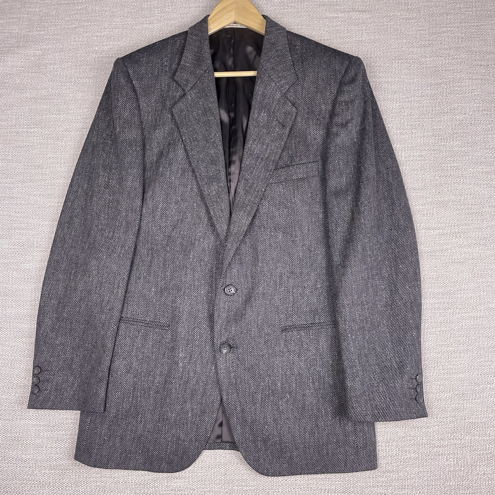 Cappotto sportivo blazer Yves Saint Laurent YSL anni 80 (40R) uomo 2 bottoni senza sfiato in ottime condizioni