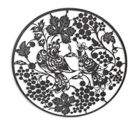 Eine Wanddekoration Aus EisenvöGeln Und BläTtern Replikat Retro Design Dekoratio