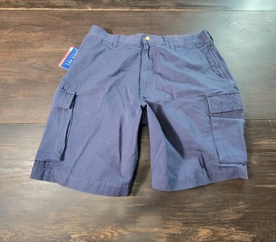 Bugle Boy Cargo Shorts Men's Navy Blue Size 34 *Notes 