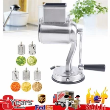 Rotary Cheese Grater Hand Crank Vegetable Food Chopper Shredders Stainless Steel