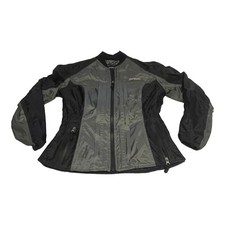 Olympia Womans Small Black & Grey Motorcycle Jacket
