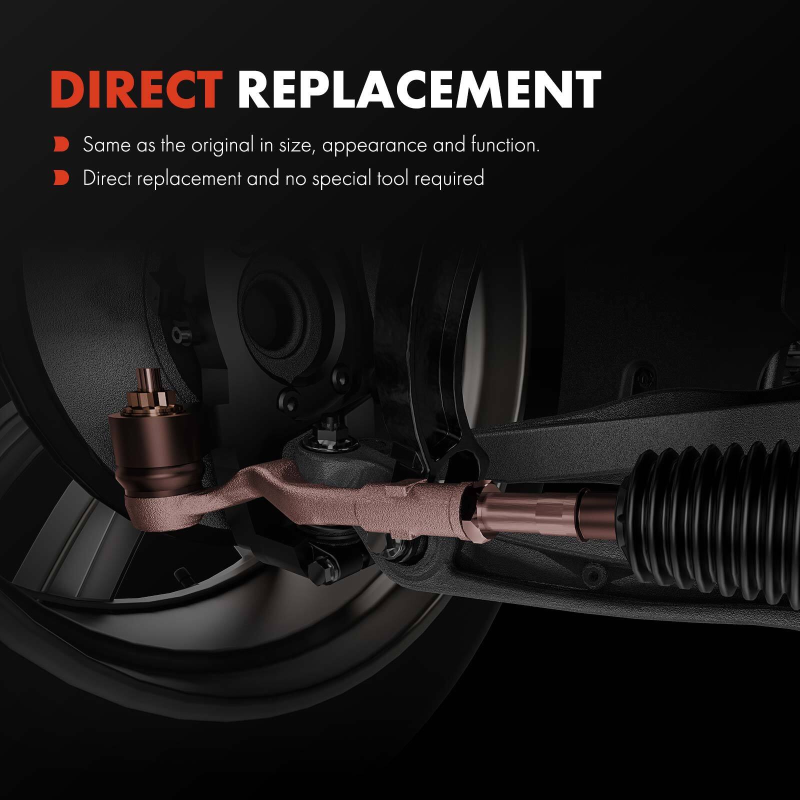 2x Front Outer Side Tie Rod End for Toyota Camry Avalon Lexus ES250 ES300h ES350