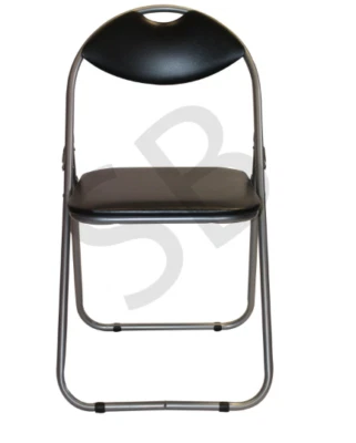 4 Meta Home Faux Leather Chair, Folds Up For Storage | Comfortable | Light Weigh - Image 1 of 4
