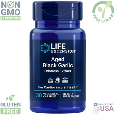 #ad Aged Black Garlic Life Extension Heart Cholesterol amp; Blood Pressure 30 Capsule $24.00