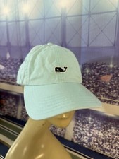Vineyard Vines Light Baby Blue Baseball Cap Hat Navy Whale Cotton Embroidery Adj