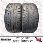 275 35 R 20 x2 Bridgestone 102Y RUNFLAT Part Worn Used Tyres 27535R20x2 44++mm