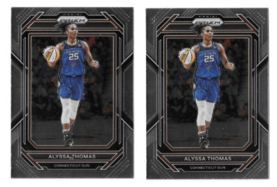 2023 PRIZM WNBA BASKETBALL ALYSSA THOMAS #65 LOT OF 2 CARDS,CONNECTICUT SUN