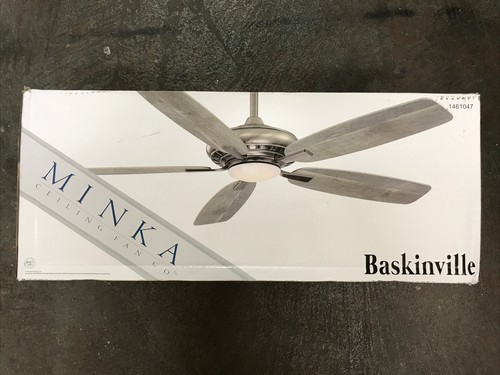 Pewter LED 5 Blade Ceiling Fan + Remote 