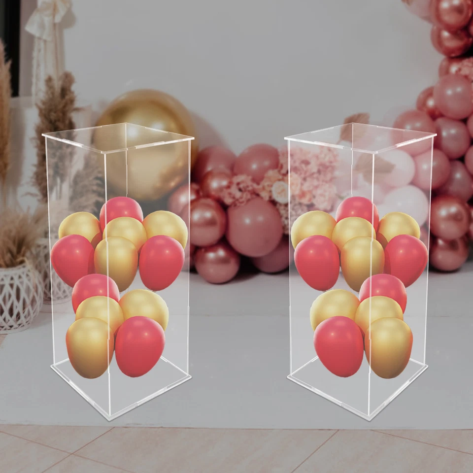 Art Sculpture Stand Acrylic Flower Stand Clear Display Cube Flower Tower Stand - Image 3 of 4