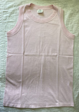 100 % Cotton Gap Sport USA Made Pink Muscle Tee Shirt Tank Single Stitch SZ Med