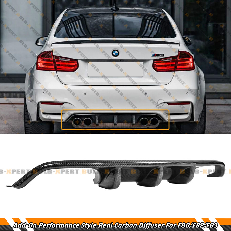 FOR 2015-19 BMW F80 M3 F82 M4 ADD-ON MP STYLE CARBON FIBER REAR