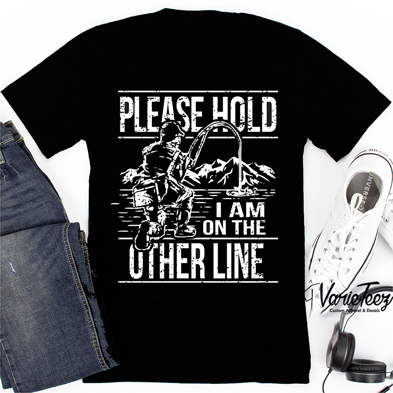 ALTRA Maglietta Please H I am on the Other Line camicia da pesca maglietta da pesca divertente