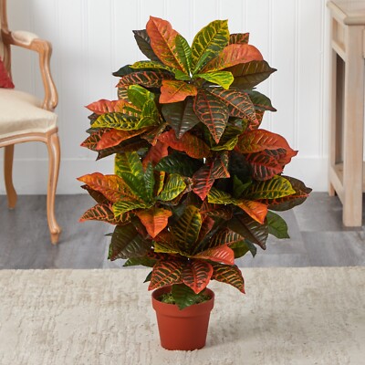 39  Croton Artificial Plant (Real Touch) Home Office Decor. Retail $104