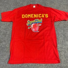 Super Dad T-shirt M Red Vintage Made in USA 70s Single Stitch DOMENICA's