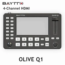 BAYTTO OLIVE Q1 4-Channel HDMI Live Streaming Video Switcher Panel PTZ Control