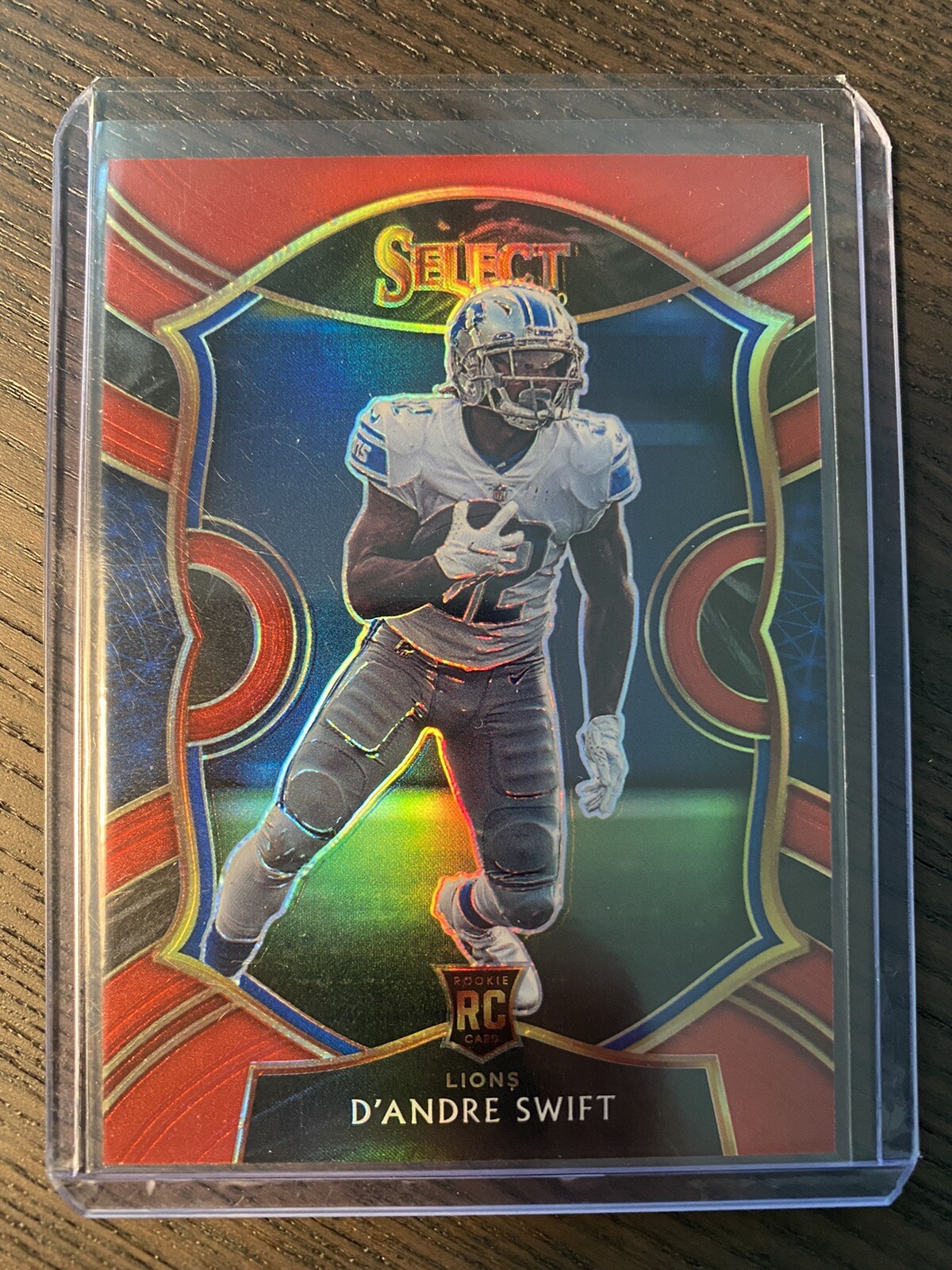 2020 Panini Select D’Andre Swift Concourse Level Red Prizm 22 /99 Detroit Lions