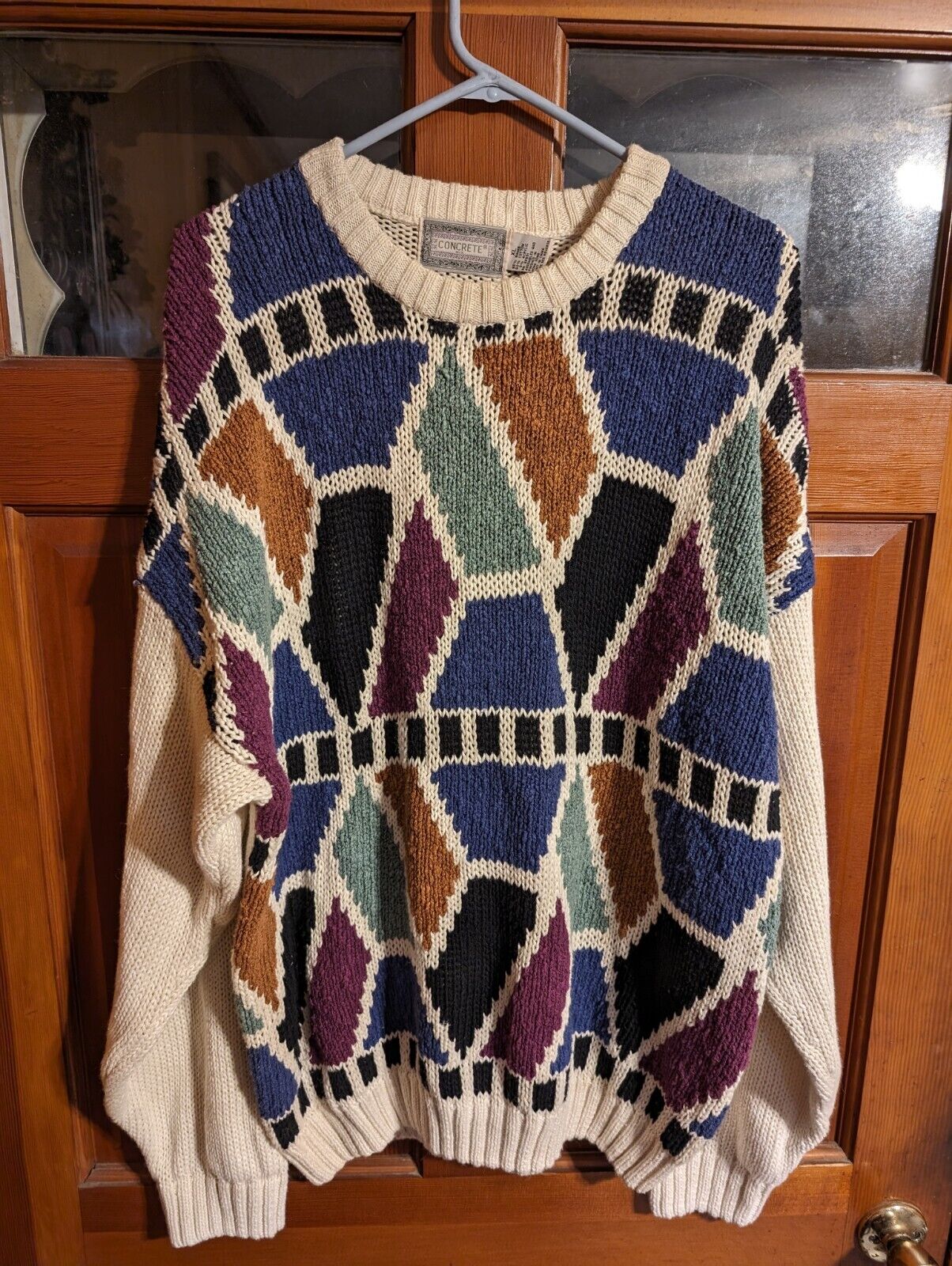 Vtg Concrete 80's Knit Sweater Saved by the Bell … - image 1