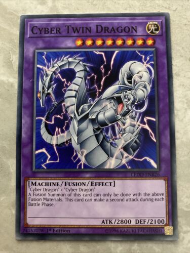 Yugioh - Cyber Twin Dragon - LEDD-ENB26 - Common 1st Edition - Picture 1 of 2