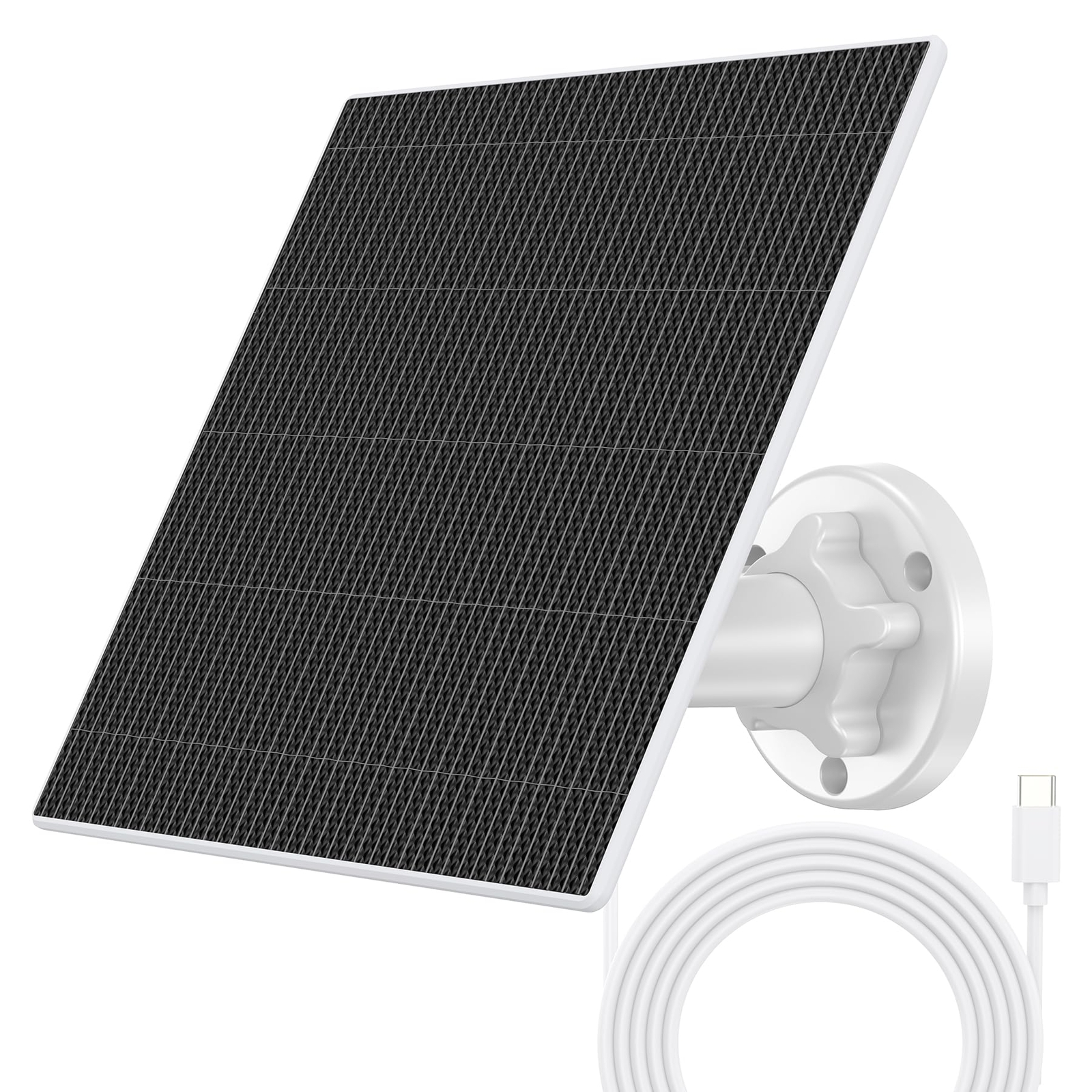 7W Solar Panel for Security Cameras with 9.8ft Charging Cable
