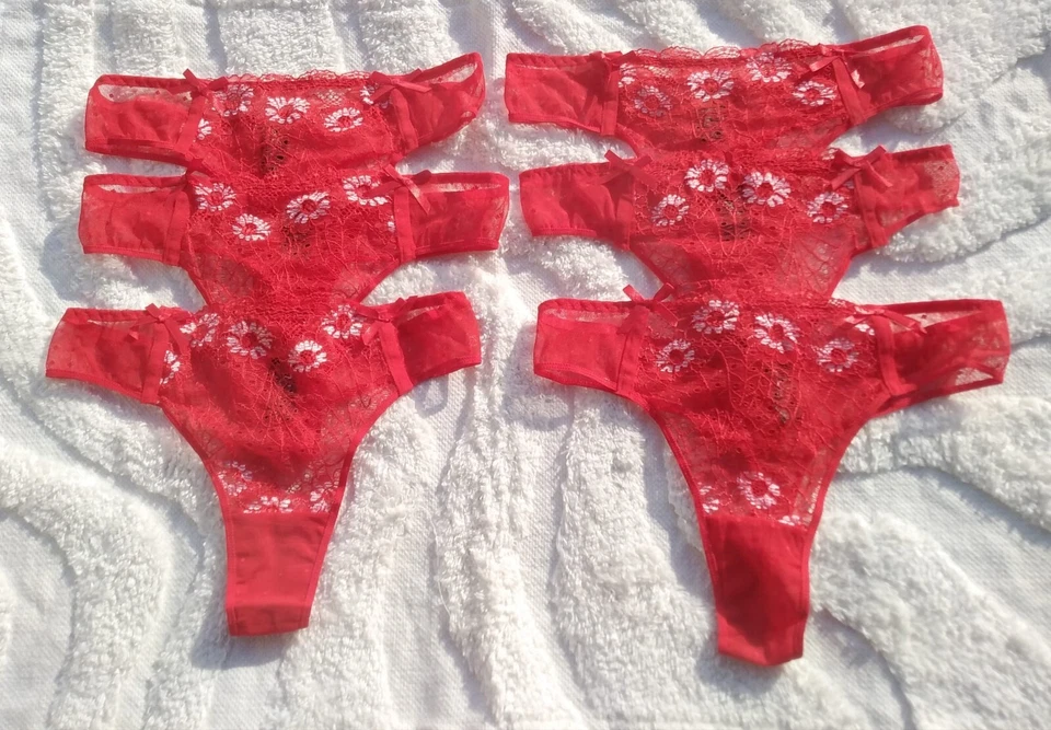 Damen Tanga String Spitzen Slip Frauen sexy Unterhose 3er / 6er Set  Unterwäsche - Bild 4 von 4