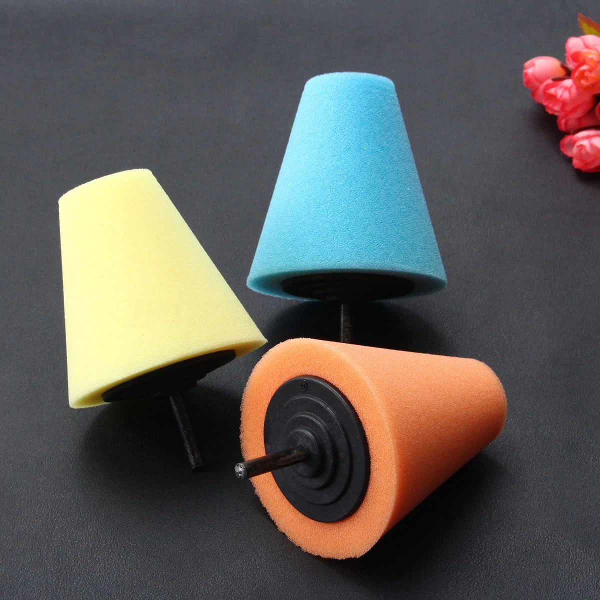 1PC Cone Polishing Random Sponge Cleaning Drill FOR Car Wheel Hub Replace Tool - Picture 6 of 10