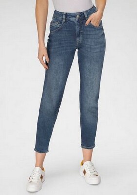 Herrlicher Damen Gila HI Conic Recycled Denim Jeans Stretch High Waist Hose Blau
