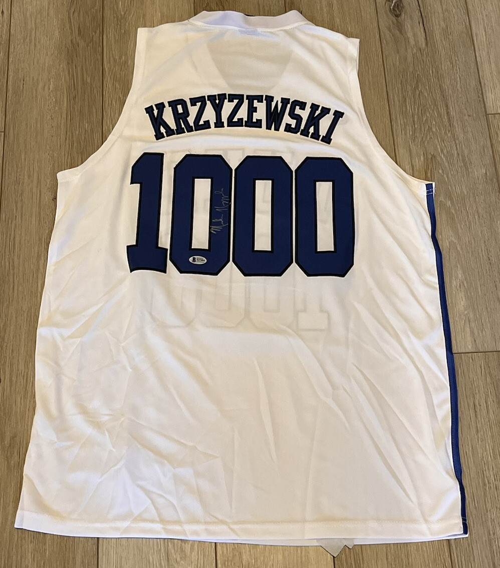 Mike Krzyzewski Autographed Signed Duke Blue Devils JERSEY BAS BECKETT COACH K 1000 WINS 
