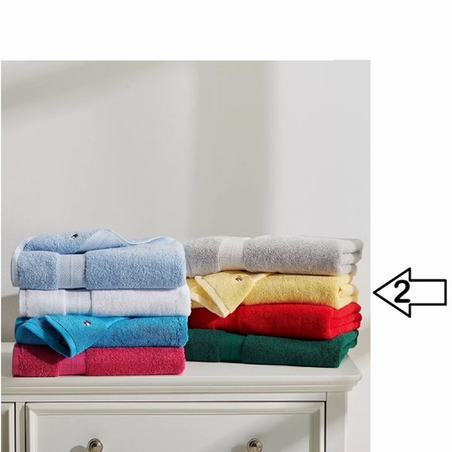 2 new MIMOSA YELLOW Tommy Hilfiger Modern American 100% Cotton BATH Towels - Picture 5 of 8