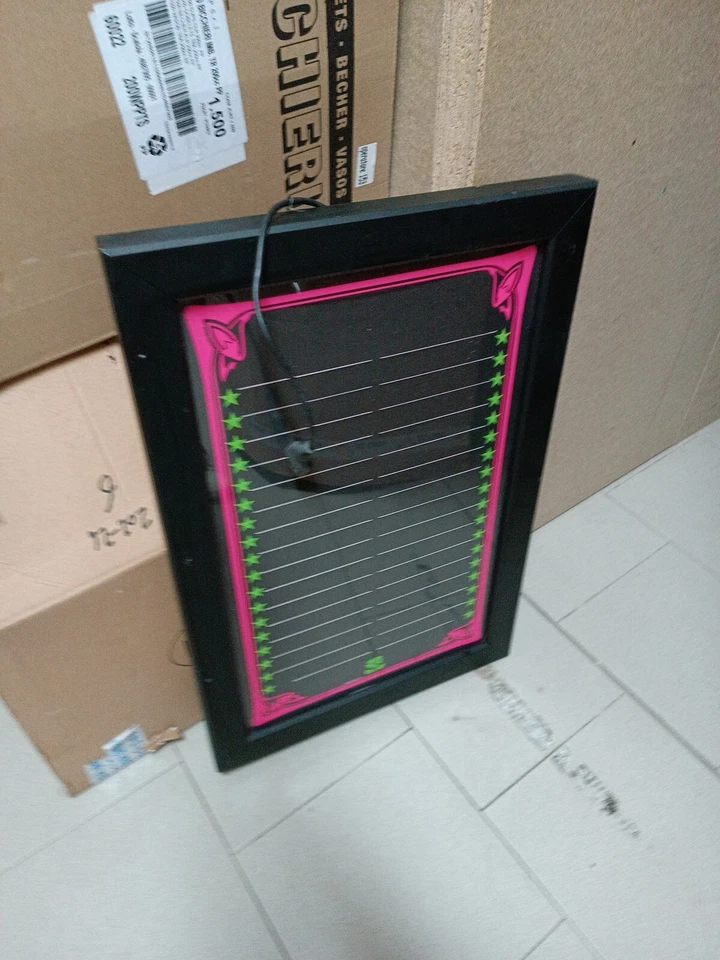 Lavagna Luce Led Luminosa Menù Ristorante con Cornice Nera e Vetro 70x50cm - Immagine 2 di 4