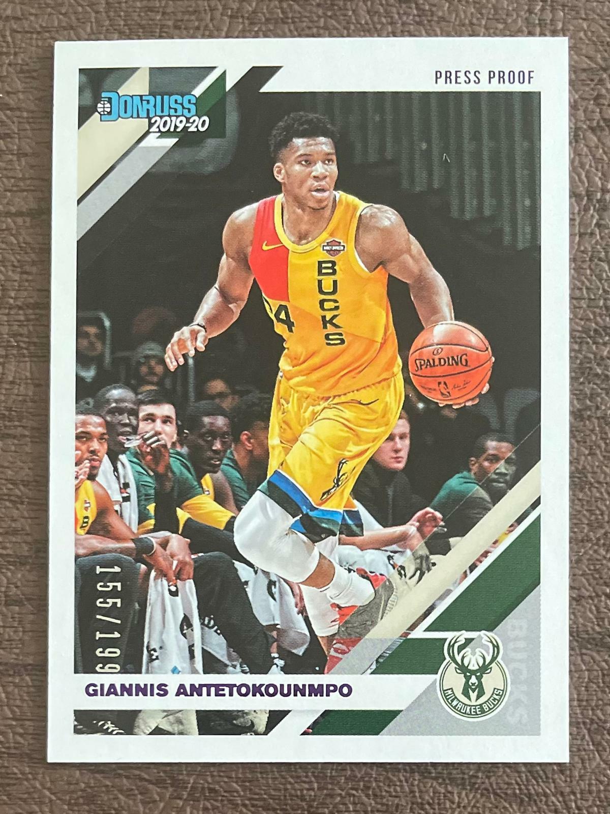 2019-20 Panini Donruss Press Proof Purple /199 Giannis Antetokounmpo #113