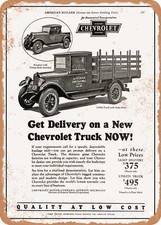 Metal Sign - 1928 Chevy Utility Truck Roadster Pickup Vintage Ad