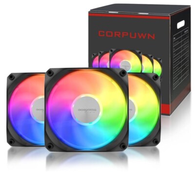 3 Pack Vetroo 120mm ARGB LED Computer Case Fan for CPU Cooling ...