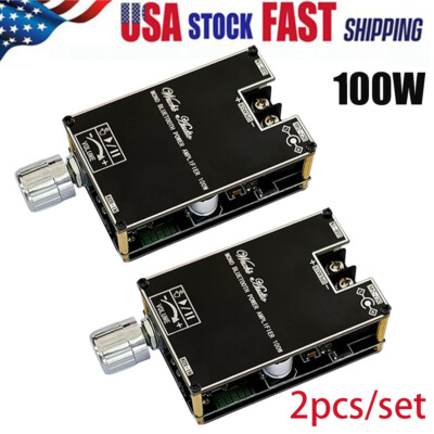 2PCS Audio ZK-1001B 100W Bluetooth Power Amplifier Board Mono Amp TPA3116D2