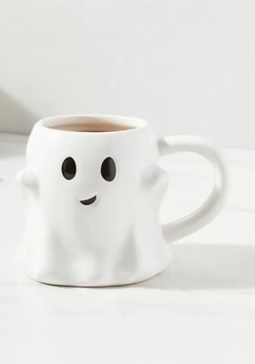 Target Mug Ghost Threshold Halloween 2021 Smile Grin Smirk Stoneware 10 oz NEW