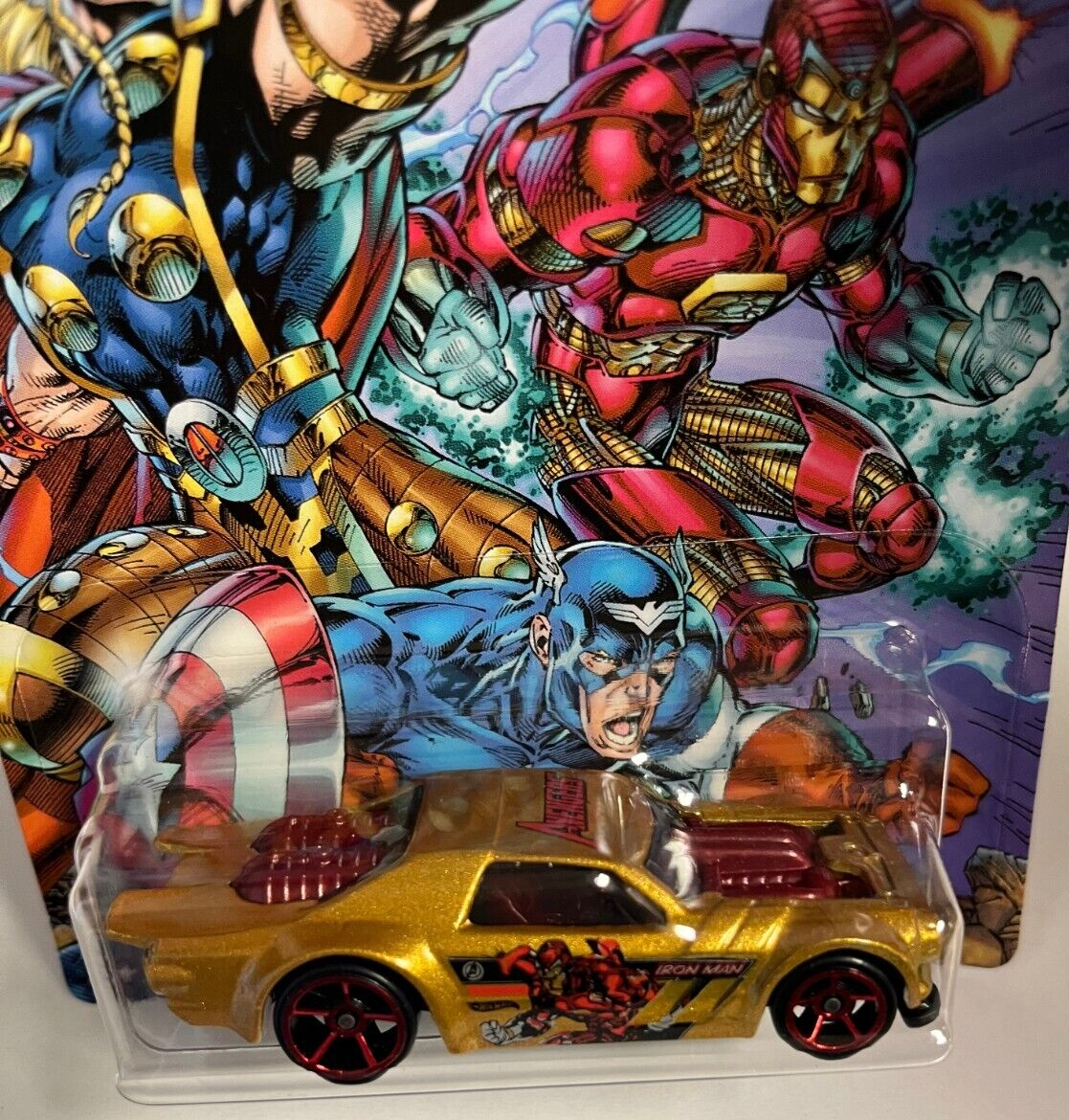Complete Set of 7 Hot Wheels MARVEL Avengers 1:64 Themed Cars Mint